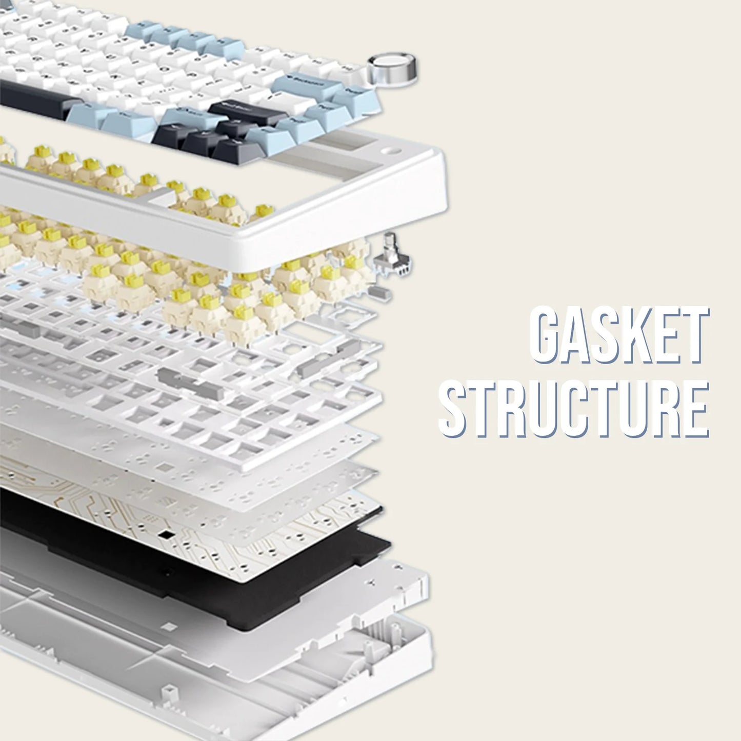 EPOMAKER x AULA F75 – Teclado Mecánico 75% Inalámbrico Hot-Swap (Bluetooth / 2.4G / USB-C)