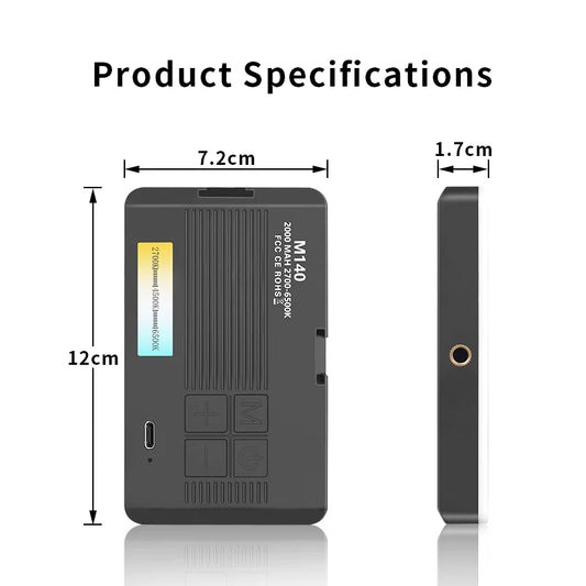 Luz LED RGB Portátil para Móvil, Streaming y Fotografía